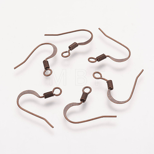 Brass French Earring Hooks X-KK-Q366-RC-NF-1