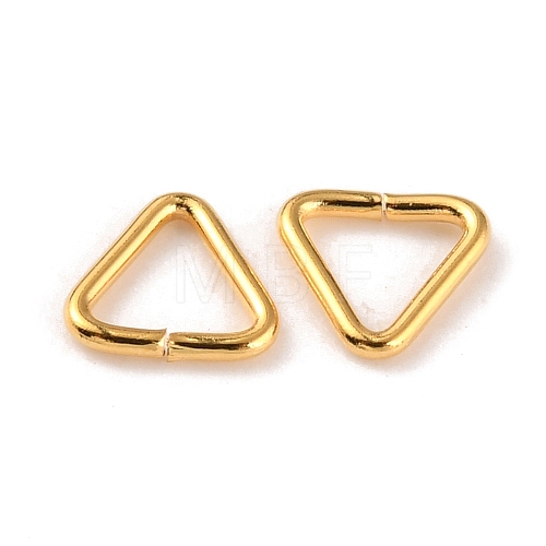 Brass Triangle Linking Ring KK-WH0031-08G-1