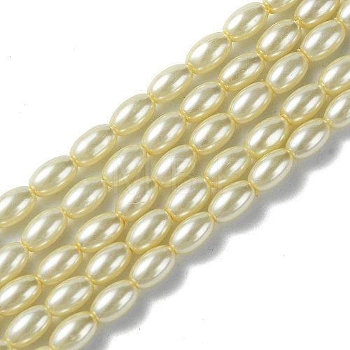 Glass Pearl Barrel Beads Strands HY-O001-B-03-1