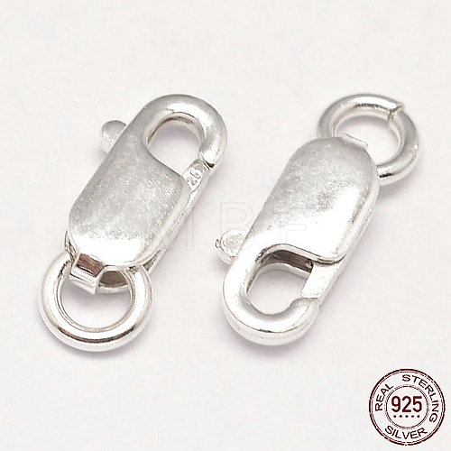 925 Sterling Silver Lobster Claw Clasps STER-F014-08E-1