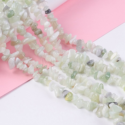 Natural New Jade Chip Bead Strands X-G-M205-29-1