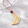 Boho Woven Rattan Pendant Long Necklaces WD-CBA76F6-01C-2