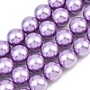 Electroplated Shell Pearl Beads Strands BSHE-F018-01-2