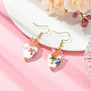 Handmade Porcelain & Acrylic Beads Dangle Earrings for Women EJEW-JE07329-01-1