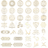 Chakra Theme Self Adhesive Brass Stickers DIY-SC0010-59-1