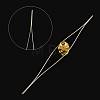Iron Collapsible Big Eye Beading Needles X-ES001Y-S-57mm-01-1