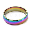 Ion Plating(IP) 304 Stainless Steel Flat Plain Band Rings STAS-I160-B-19mm-M-2