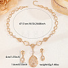 Alloy Rhinestone Teardrop Stud Earrings & Pendant Necklaces Sets WG8A7F2-01-2