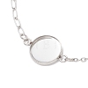 304 Stainless Steel Paperclip Chain Satellite Chain Bracelet Making BJEW-JB13072-02-3