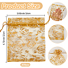 100Pcs Rose Printed Organza Bags OP-SP0001-06B-2