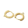 Brass Micro Pave Clear Cubic Zirconia Hoop Earring Findings KK-Z154-04G-2