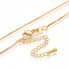 Brass Box Chain Necklaces for Women NJEW-G084-12G-2