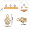 10Pcs 5 Style Brass Micro Pave Clear Cubic Zirconia Pendants KK-FH0004-76-2