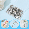 20Pcs Music Alloy Microphone & Word & Guitar Keychains KEYC-SC00042-6