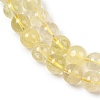 Natural Lemon Quartz(Heated)  Beads Strands G-P596-10mm-01-4