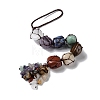7 Chakra Nuggets Natural Gemstone Pouch Pendant Decoration HJEW-H060-01-2
