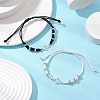 2Pcs Cross Alloy Link Bracelets BJEW-JB11527-1