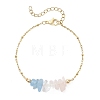 304 Stainless Steel Satellite Chains & Natural Gemstone Chip Beads Bracelets BJEW-JB12714-4