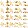 60Pcs 304 Stainless Steel Stud Earring Findings STAS-SC0021-31G-1
