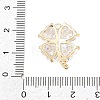 Brass Micro Pave Clear Cubic Zirconia Pendants KK-D225-05G-3