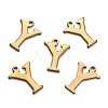 304 Stainless Steel Alphabet Charms STAS-H122-Y-AB-2