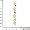 Brass Micro Pave Clear Cubic Zirconia 7 Heart Links Connector Charms KK-H539-14G-02-3
