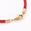 Braided Cotton Cord Bracelet Making MAK-L018-03A-02-G-3