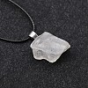 Natural Quartz Crystal Raw Rough Nuggets Pendant Necklace FS-WG50F2C-03-1