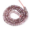 Anti-Tarnish Electroplate Glass Imitation Jade Beads Strands EGLA-T029-6mm-13E-2