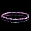 Dyed Natural Imperial Jasper & Synthetic Non-magnetic Hematite Beads Stretch Bracelets for Men EG0676-4-1
