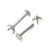 304 Stainless Steel Prong Earring Settings SA-CBA8B85-11B-03-3