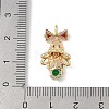 Christmas Theme Brass Micro Pave Cubic Zirconia Pendants KK-Z065-03G-3