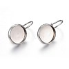 Tarnish Resistant 304 Stainless Steel Leverback Earring Settings X-STAS-F191-03P-10mm-1