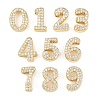 Brass Micro Pave Cubic Zirconia Pendants KK-B167-22G-1