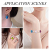 10Pcs Transparent Handmade Bumpy Lampwork Beads LAMP-TADJ0001-48F-7
