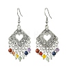 Gemstone Tassel Chandelier Earrings EJEW-JE07176-3