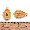 Fruit Alloy Enamel Pendants ENAM-T022-32C-3