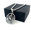 Vintage 304 Stainless Steel Pentagram Eagle Pendant Men's Necklaces OB8417-2