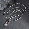 304 Stainless Steel Textured Rectangle Bar Pendant Box Chain Necklaces for Men WG8CEBE-03-1