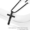 304 Stainless Steel Football Bible Verse Matthew 19:26 Cross Pendant Necklaces for Men WG7E31E-06-1