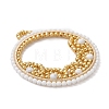 Natural Howlite & Glass Seed Beaded Pendants PALLOY-MZ01268-03-2