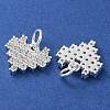 Rack Plating Brass Micro Pave Clear Cubic Zirconia Charms KK-D097-01S-2