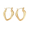 Hollow Nuggets 304 Stainless Steel Hoop Earrings EJEW-P345-05G-2