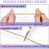 2Pcs Alloy Rhinestone Ceiling Fan Pull Chain Extenders AJEW-BC0003-49-3