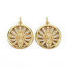 Brass Micro Pave Cubic Zirconia Pendants KK-Q252-057-NF-1