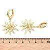 Sun Brass Hoop Earrings EJEW-C181-11G-5