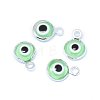Handmade Evil Eye Lampwork Charms KK-F764-13P-03-1