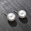 Brass ABS Imitation Pearl Stud Earrings EJEW-B132-01C-P-3