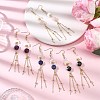 Natural Gemstone Dangle Earrings EJEW-JE06813-1