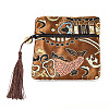 Chinese Brocade Tassel Zipper Jewelry Bag Gift Pouch ABAG-F005-09-3